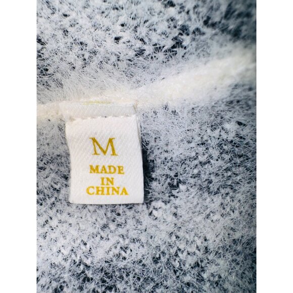 Houndstooth Long Open Soft FleCardigan Sweater By Cyrus Black White - Medium Siz - Picture 6 of 10